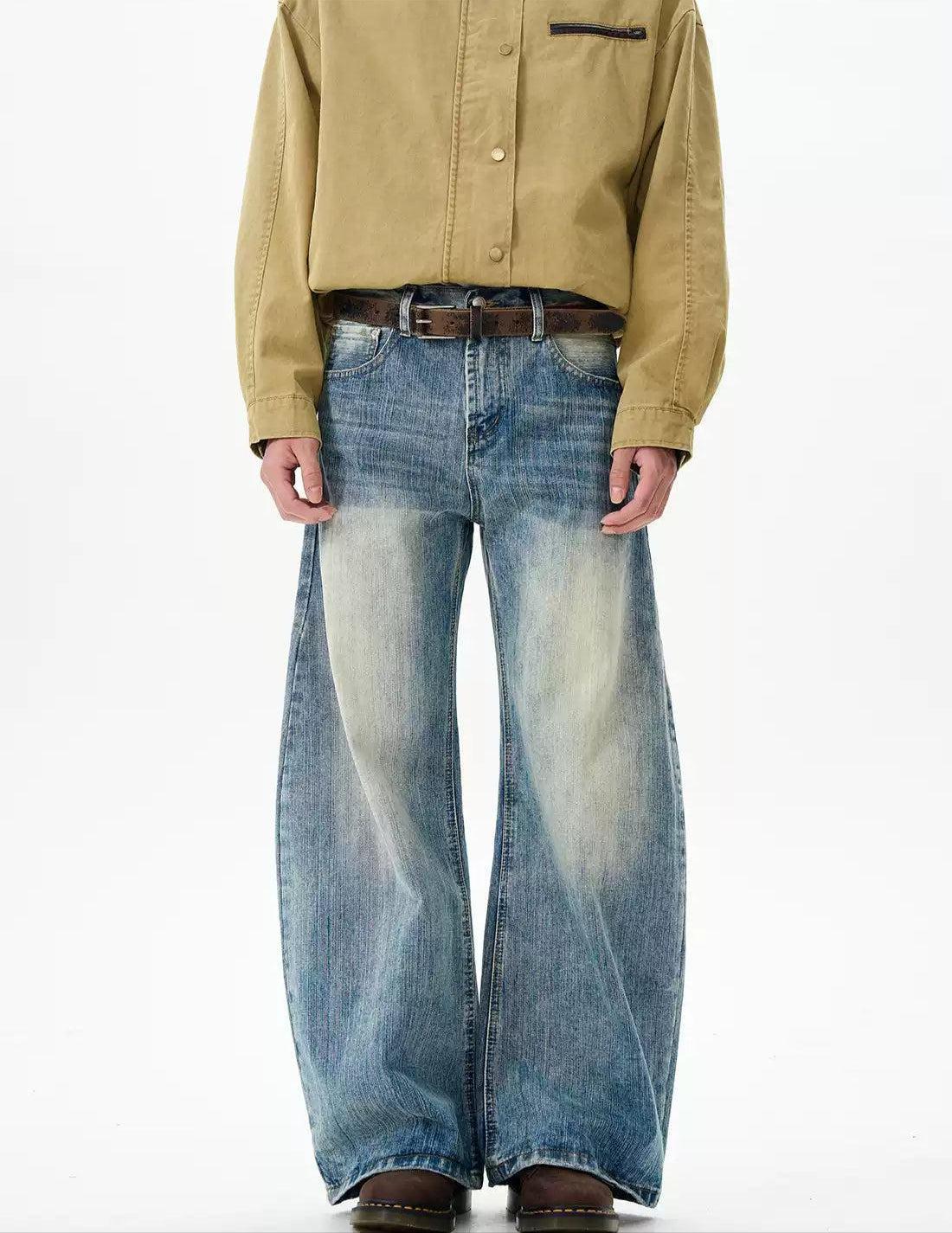 Faded Thigh Side Pockets Jeans
