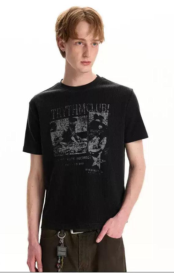 Grunged Graphic Print T-Shirt