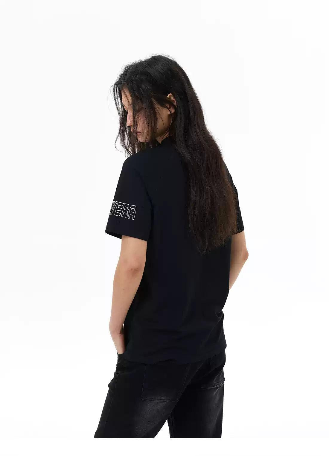 Logo Print Racing Style T-Shirt