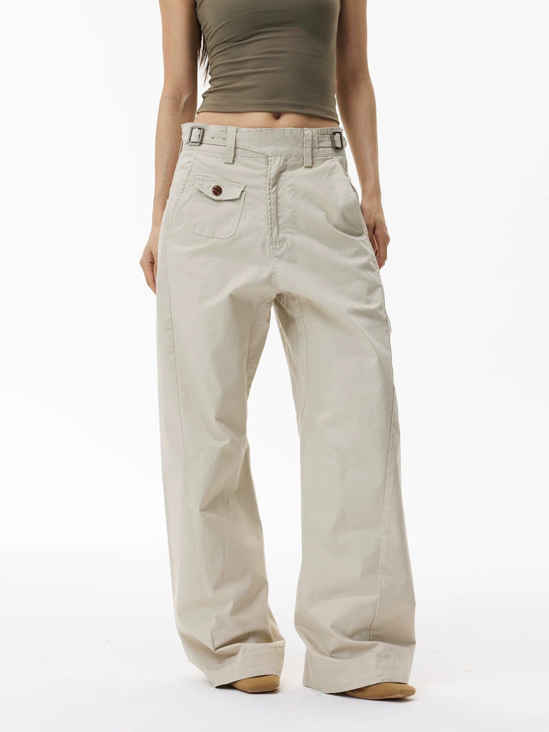 Belted Detail Cargo Pants