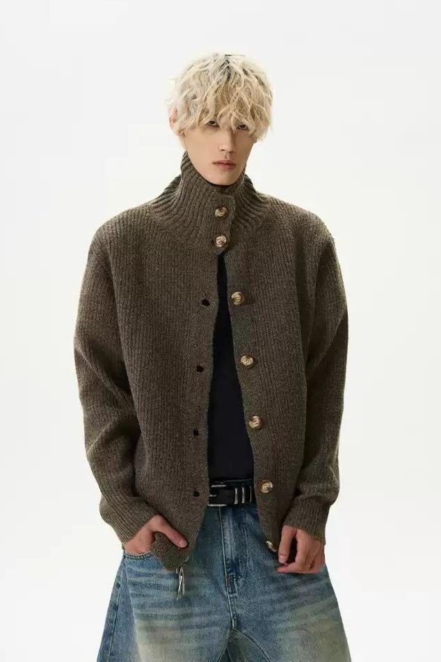 Big Buttons Slim Sweater