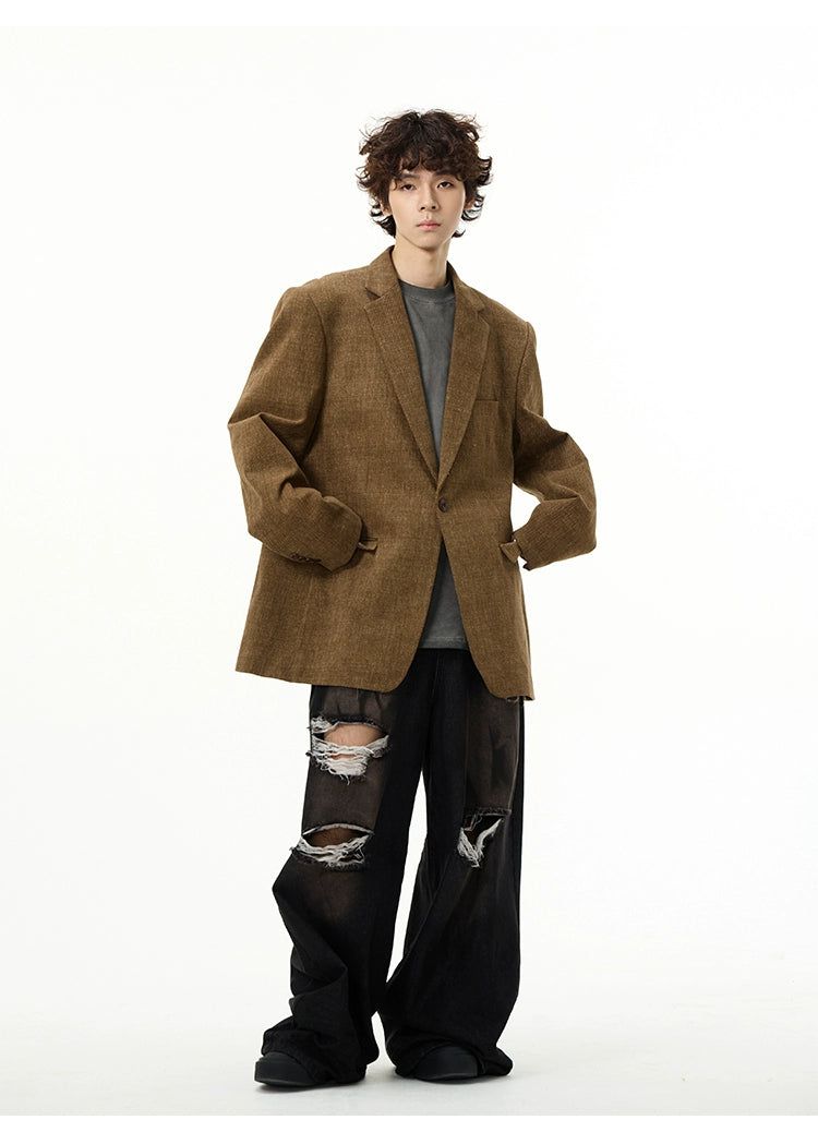 Casual Peak Lapel Blazer