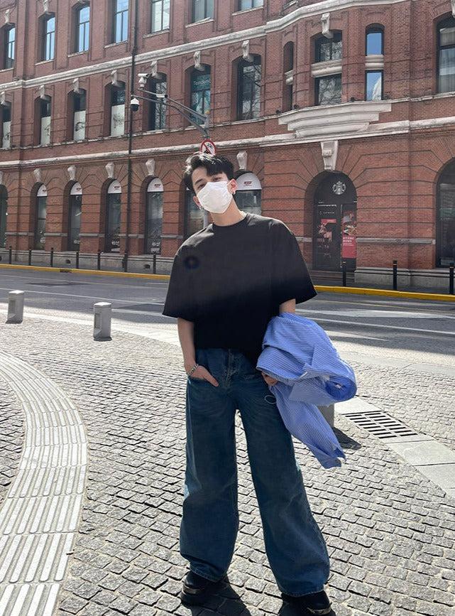 Solid Double Stitched Seam T-Shirt