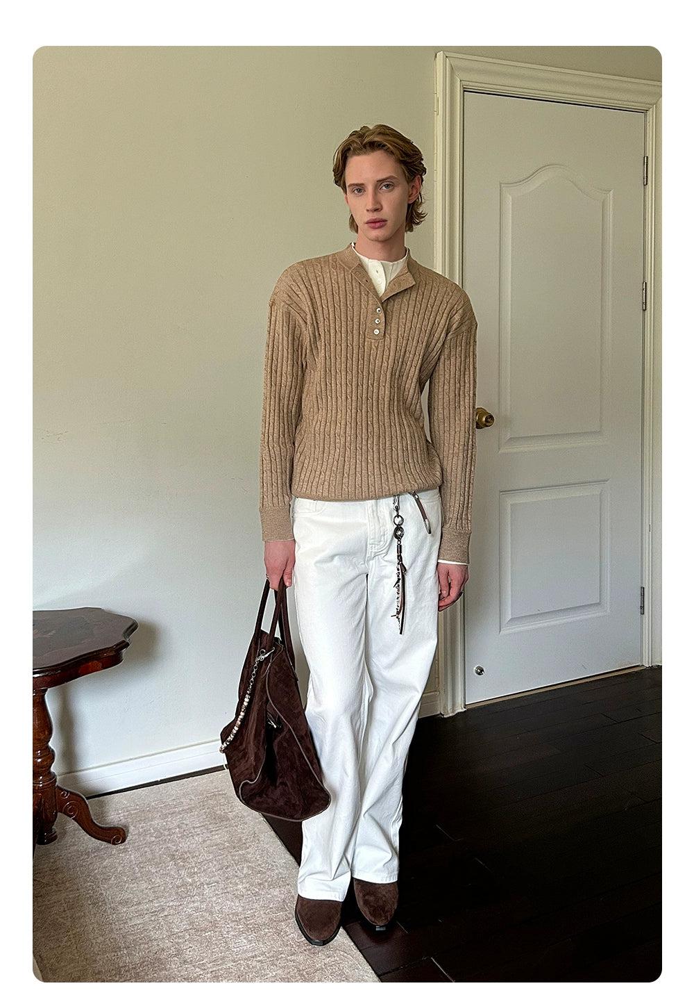 Layered Cable Knit Sweater