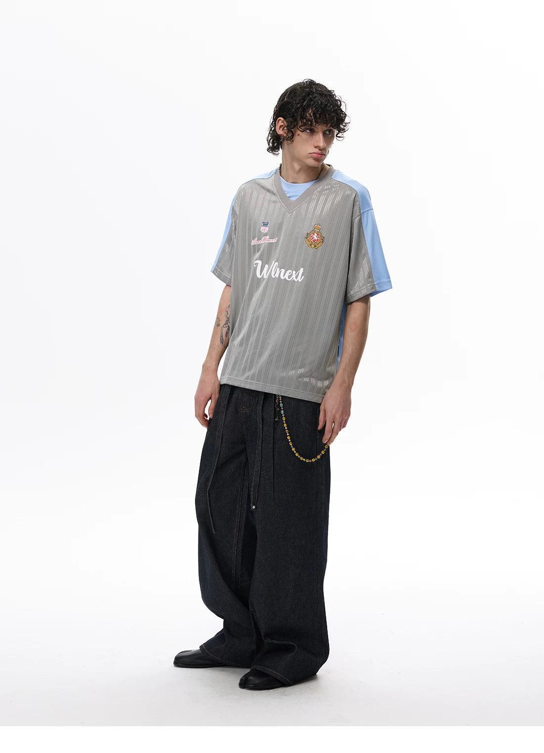 Striped Layered V-Neck Jersey T-Shirt