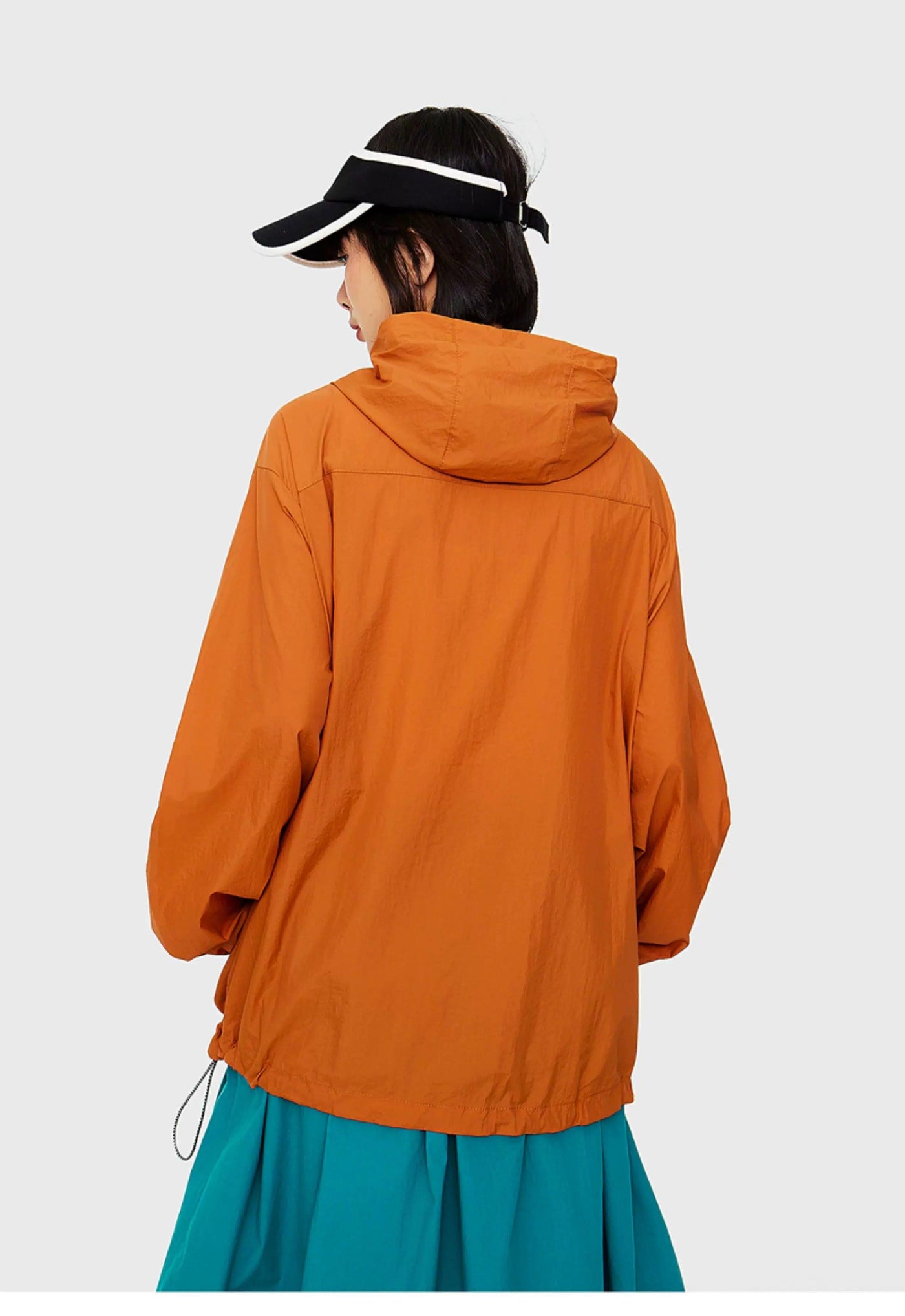 Lightweight Contrast Zipper UV-Protective Jacket