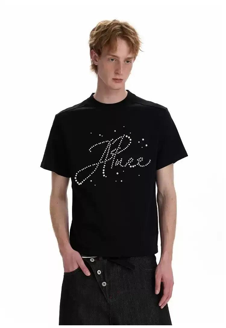 Pearled Cursive Logo T-Shirt