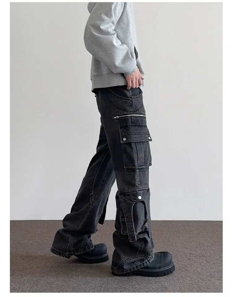 3D Pocket Regular Fit Cargo Jeans