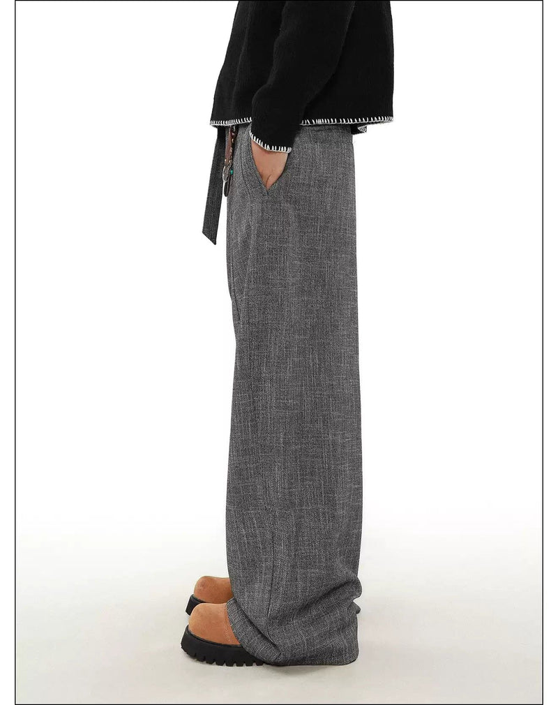 Office Style Side Pockets Trousers