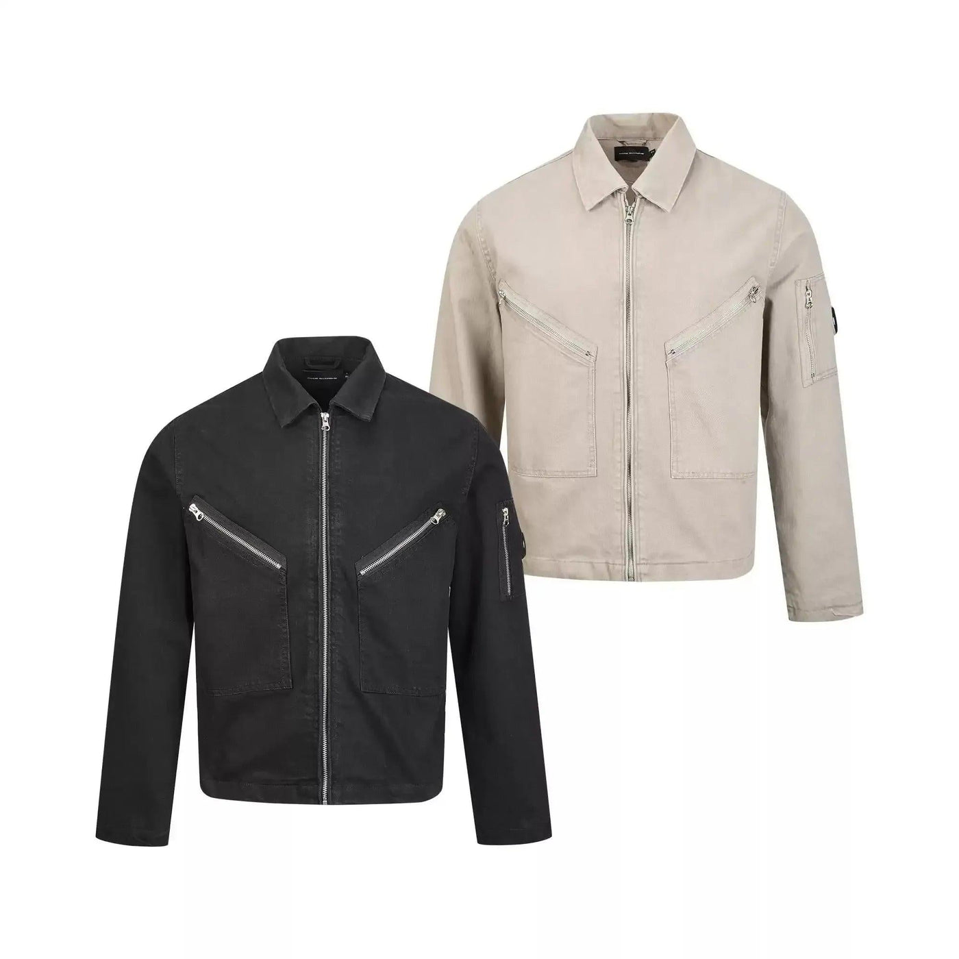 Tilt Zipped Pockets Denim Jacket