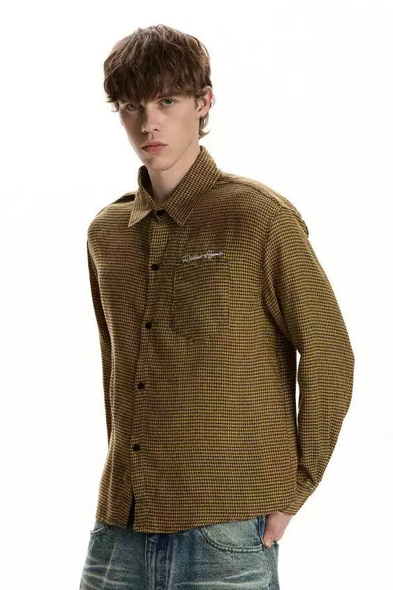 Breast Pocket Boxy Checkered Shirt