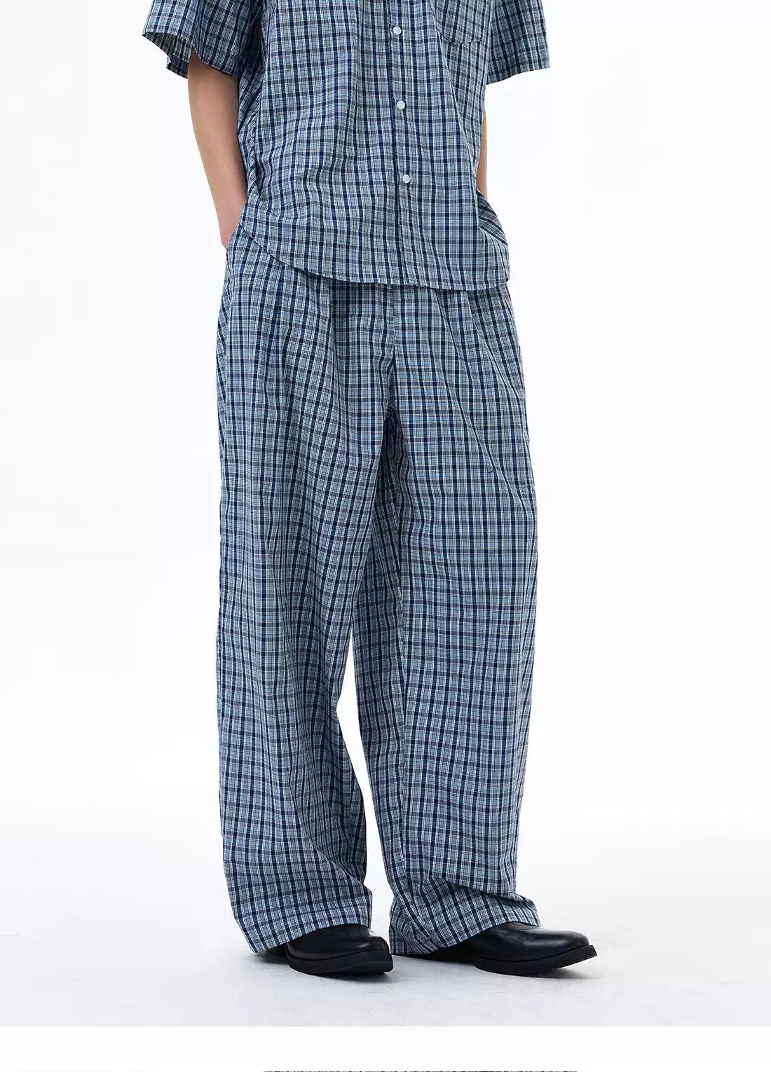 Relax Fit Gingham Shirt & Pants Set