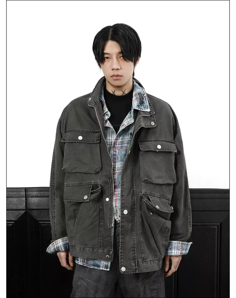 Heavy Washed Four-Pocket Jacket