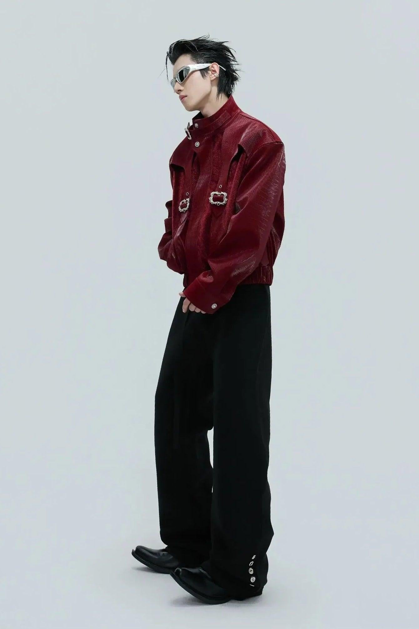 Metal Buckles Multi-Textured Jacket