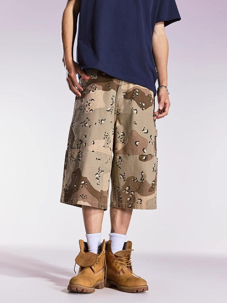 Structured Camo Cargo Shorts