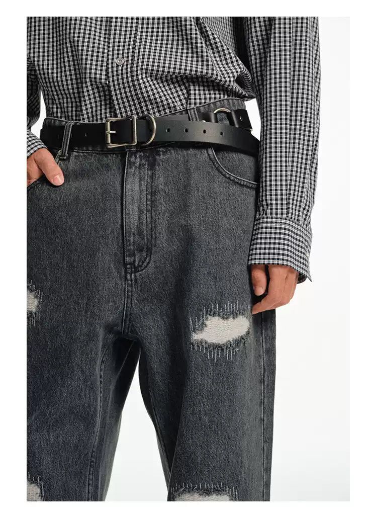 Distressed Spots Regular Fit Jeans