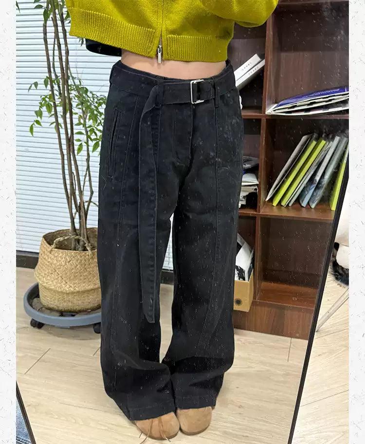 Detachable Belt Tailored Pants