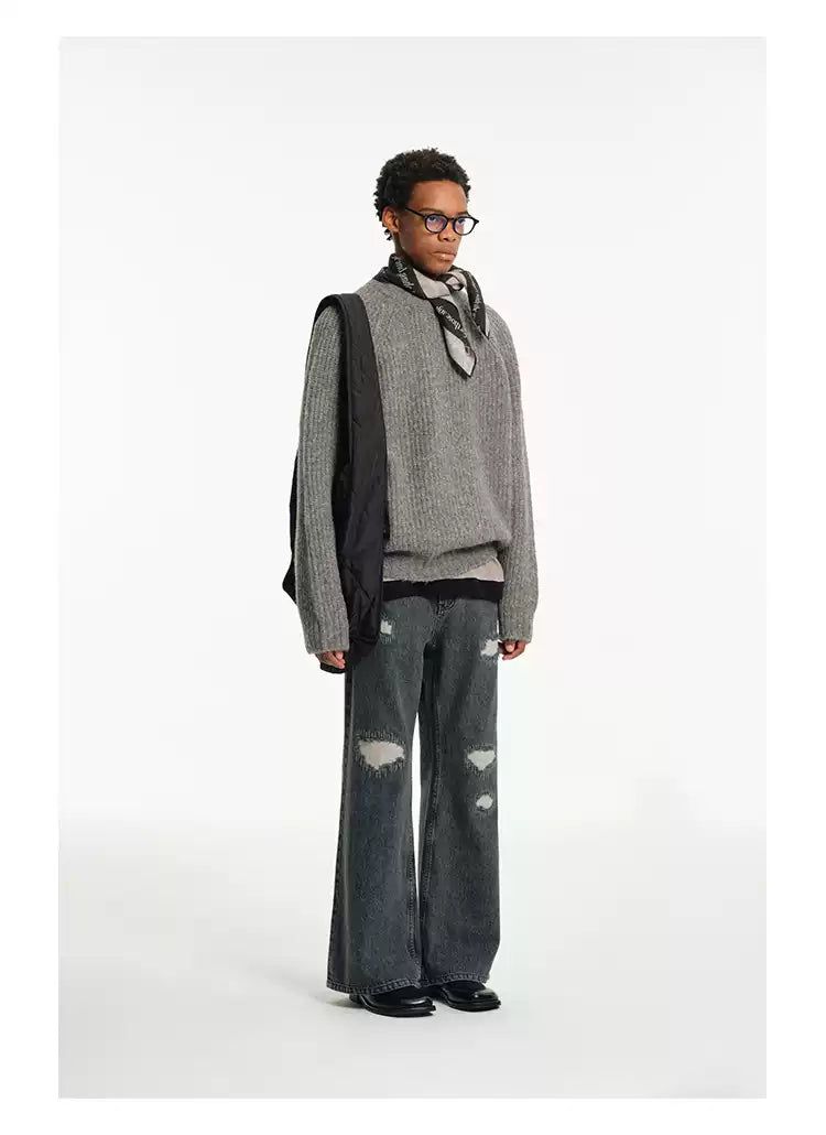 Distressed Spots Regular Fit Jeans