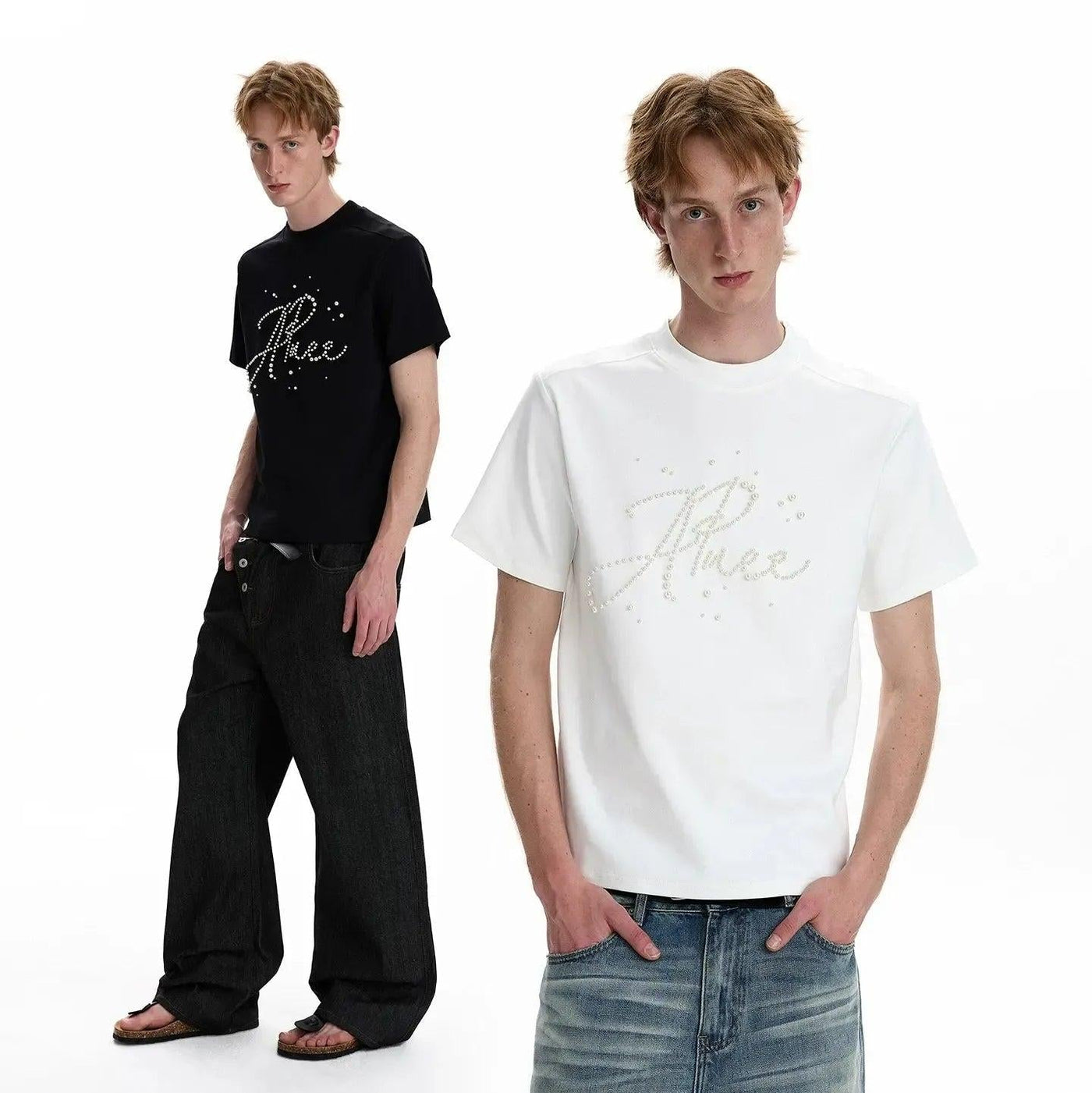 Pearled Cursive Logo T-Shirt