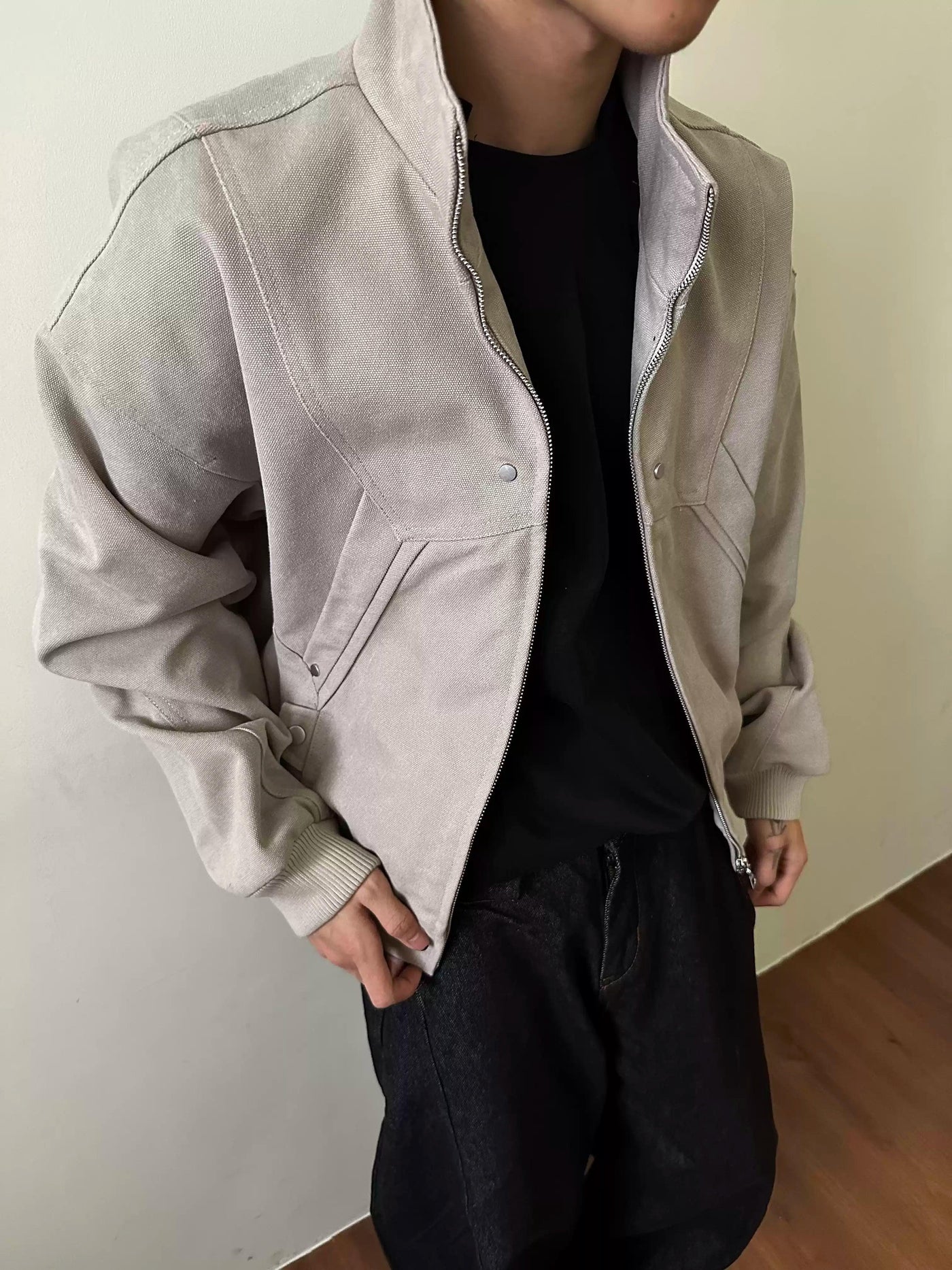 Zippered Up Side Pockets Jacket