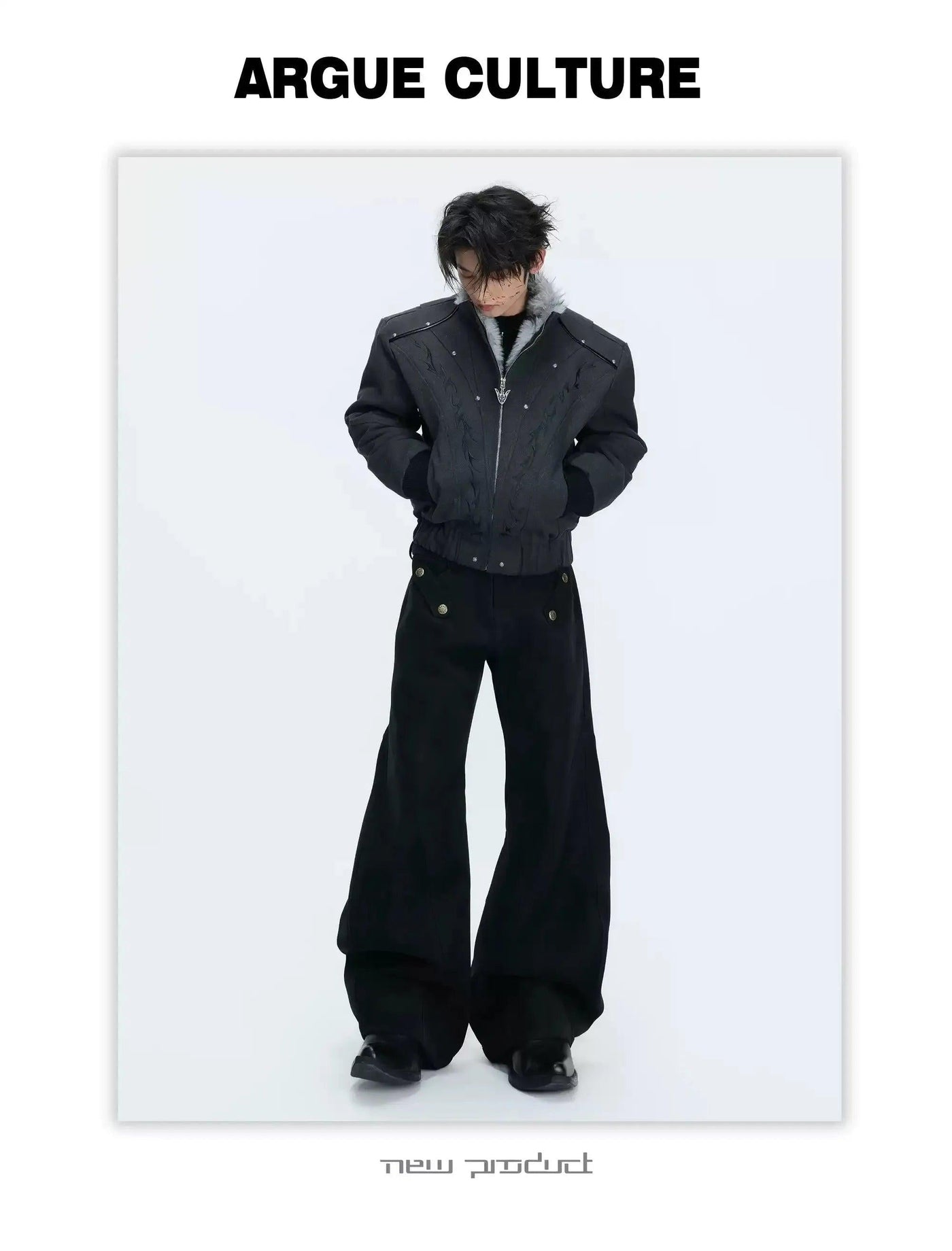 Double Waist Micro Suede Barrel Pants