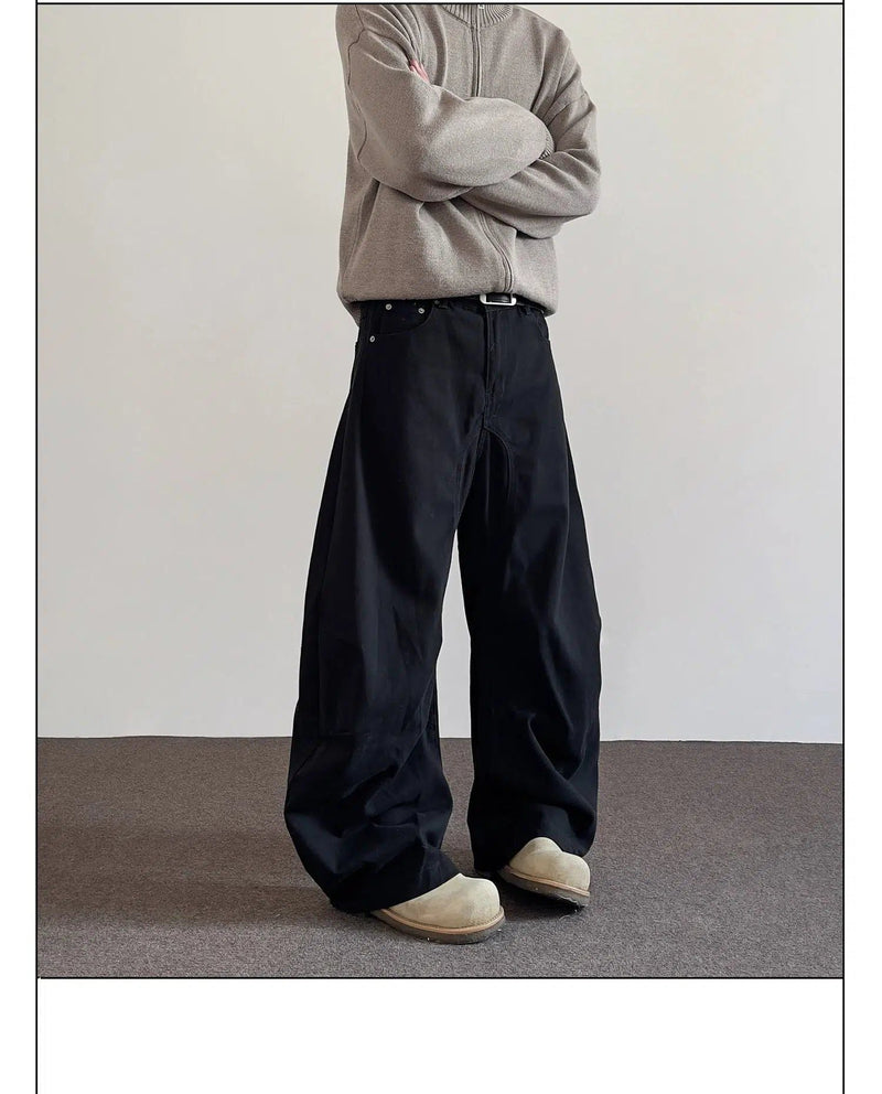 Solid Seam Lines Detail Pants
