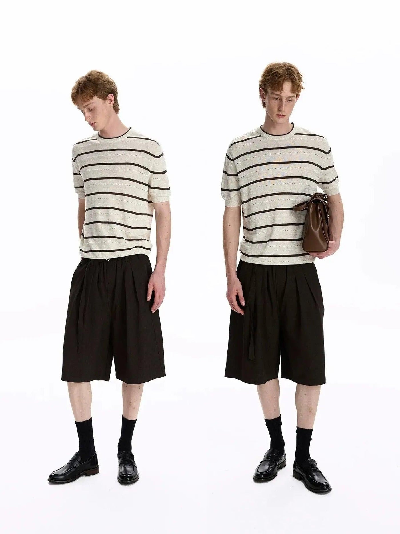 Pleated Loose Fit Shorts