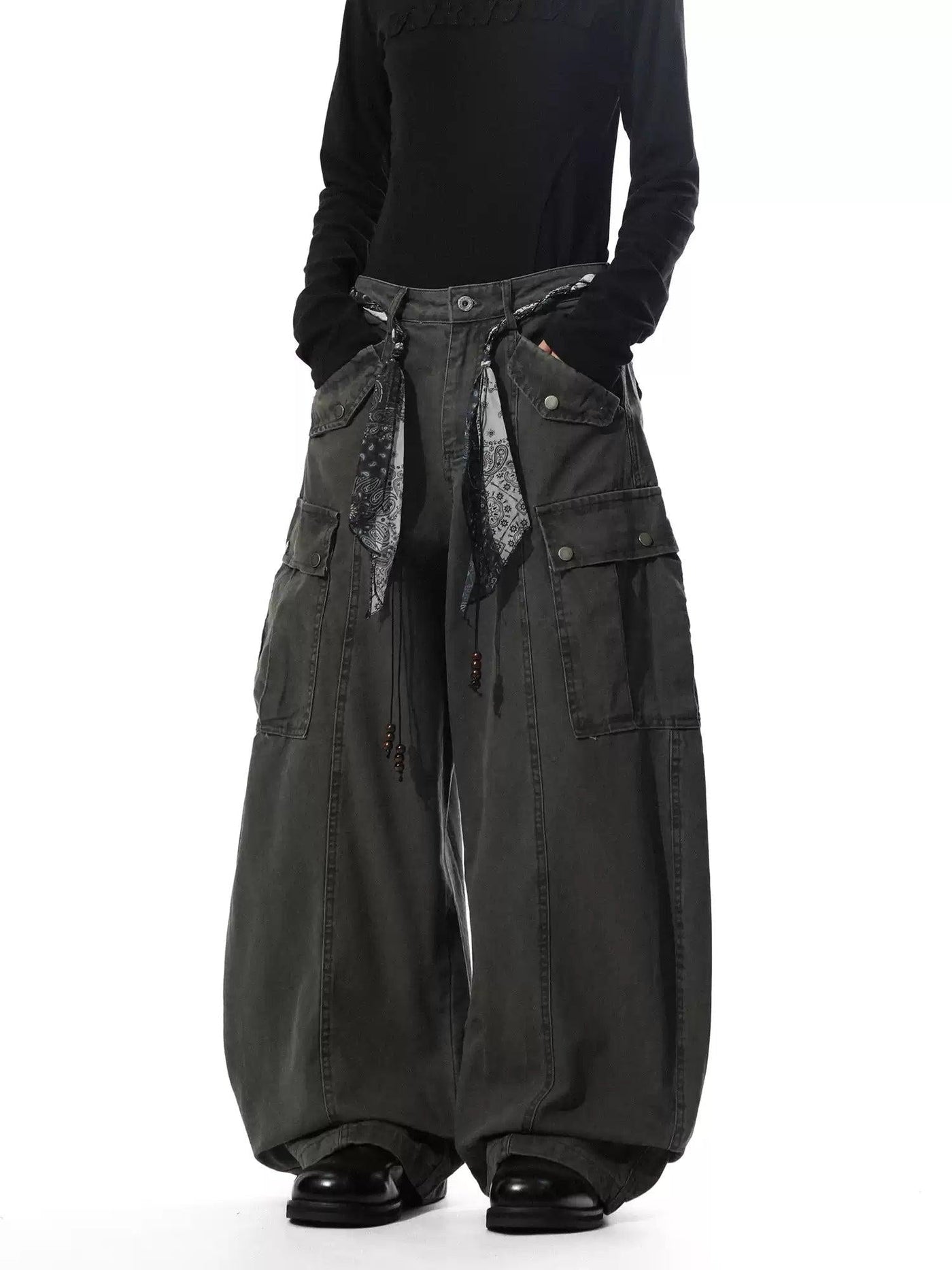 Waist Bandana Cargo Jeans