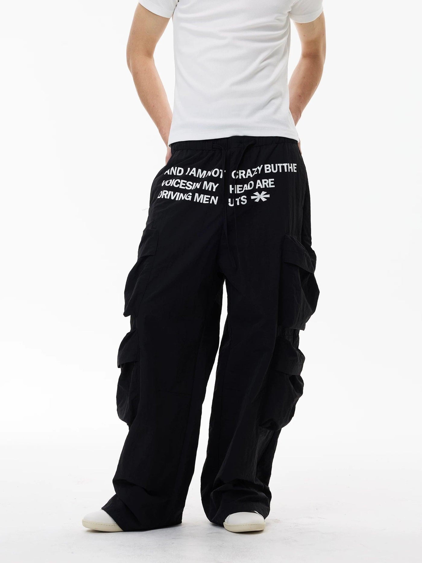 Graphic Multi-Pocket Cargo Pants