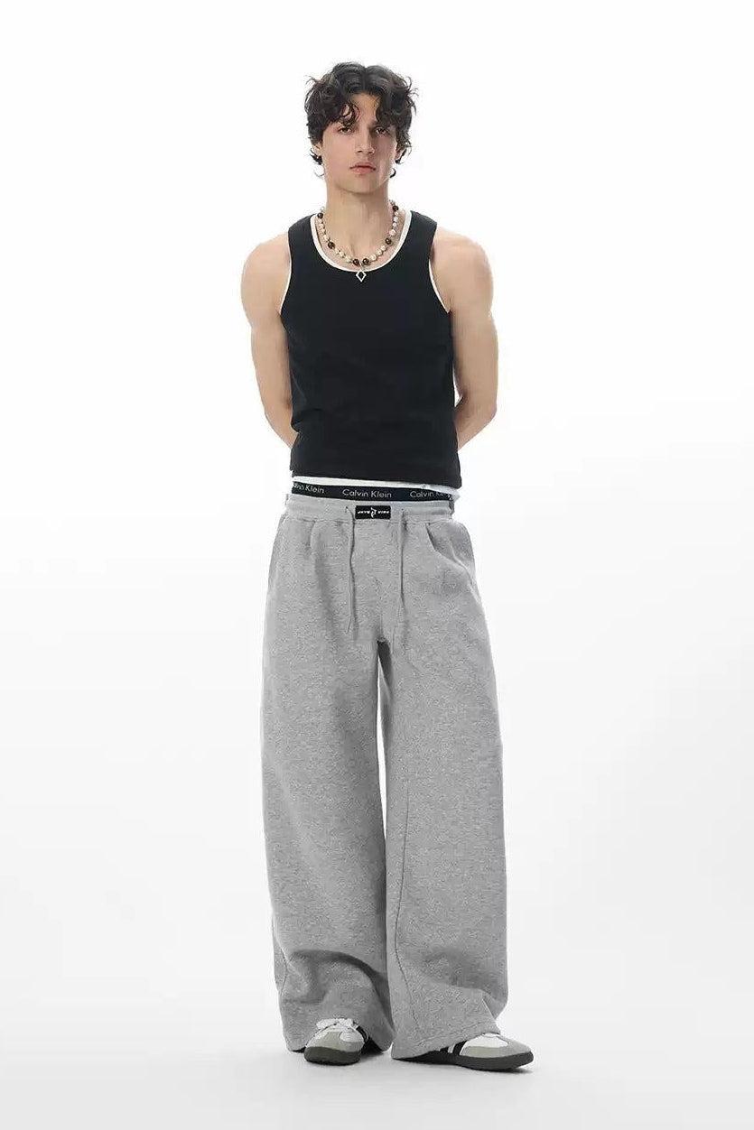 Drawstring Straight Leg Sweatpants