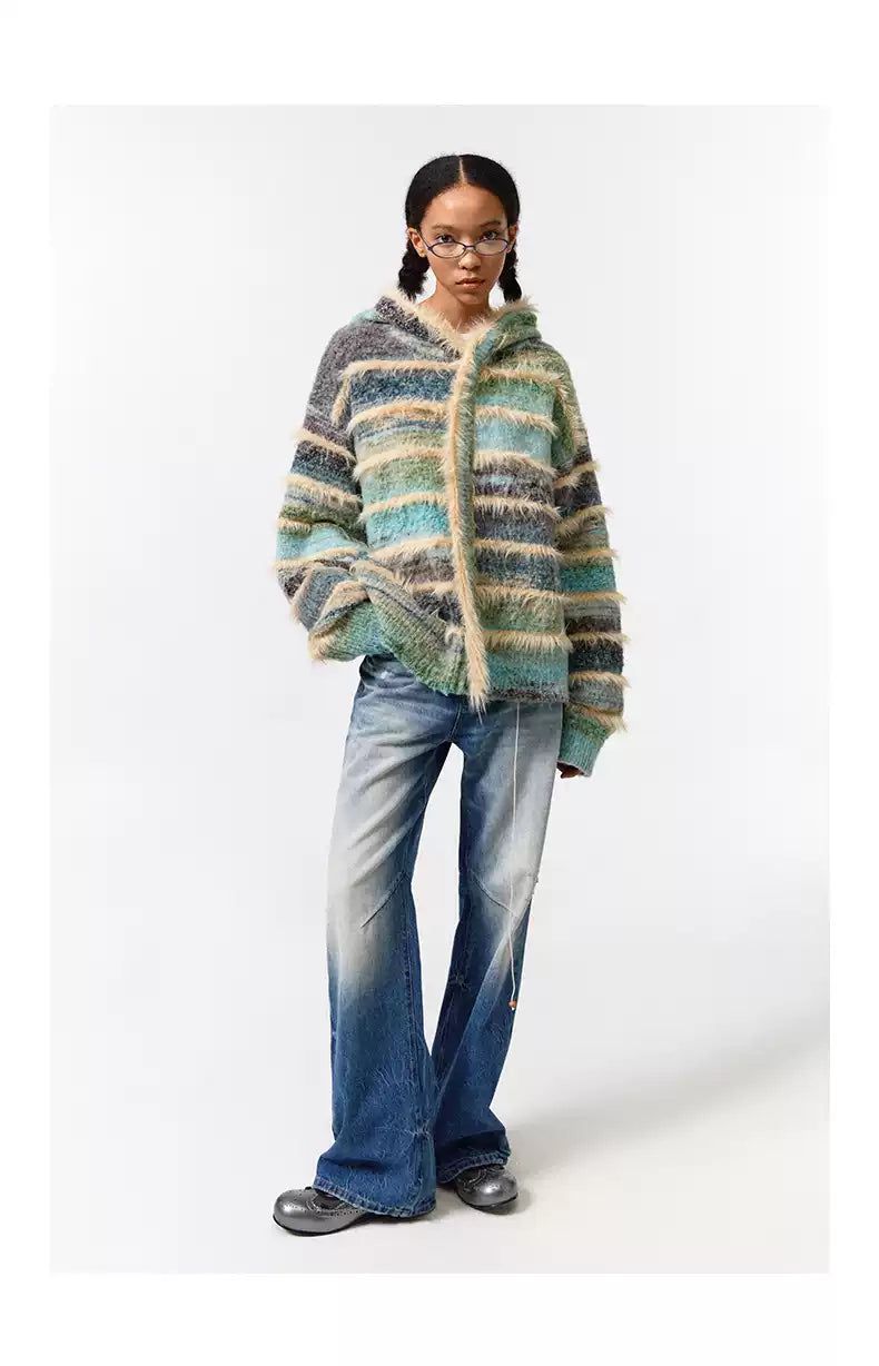 Fur Lines Hooded Jacket
