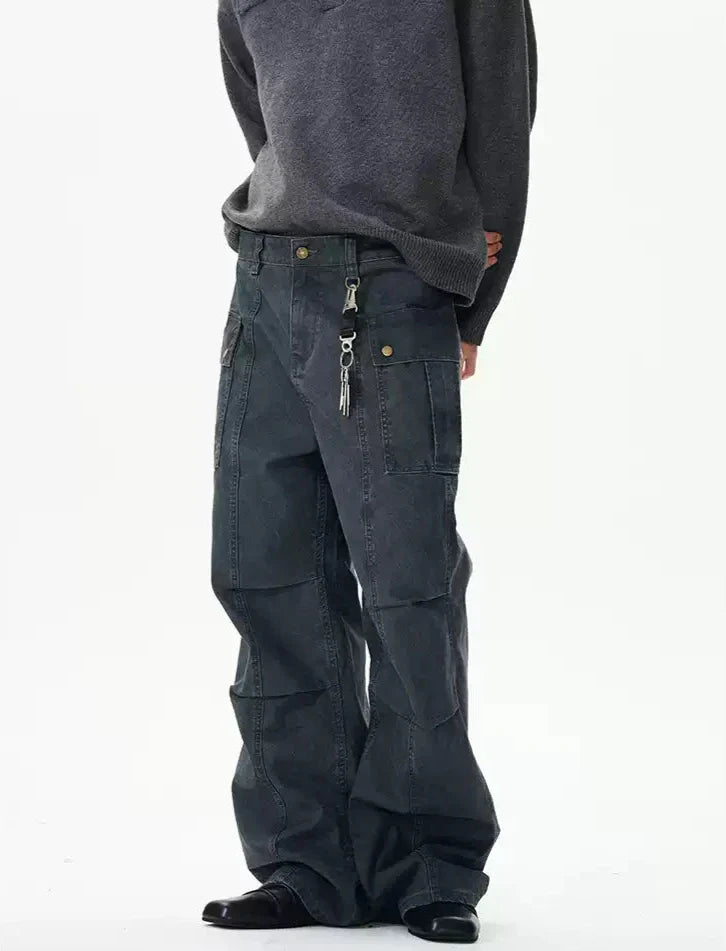 Washed Carpenter Style Jeans