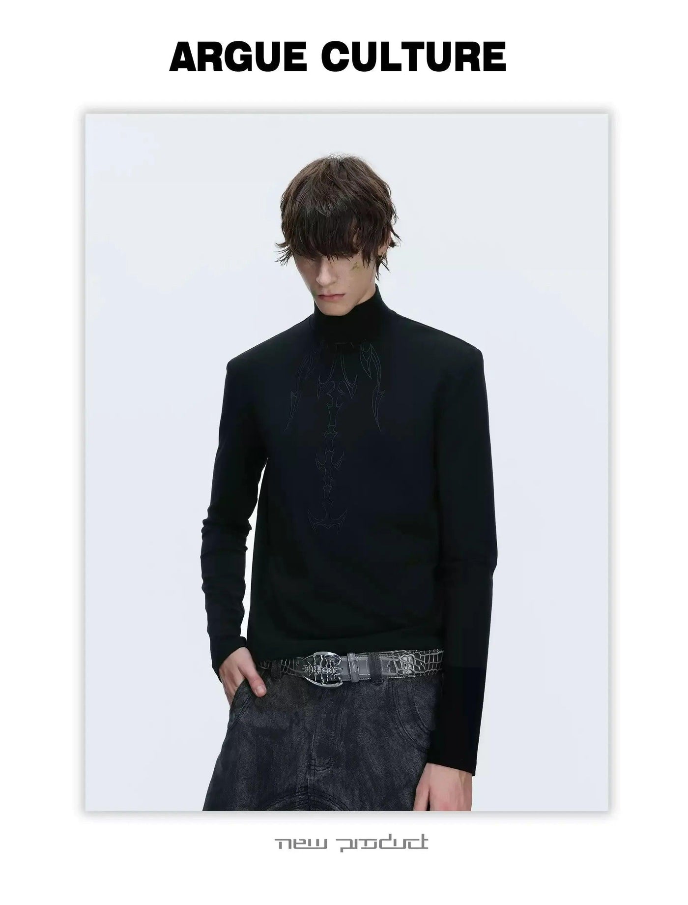 Spike Subtle Stitched Mockneck