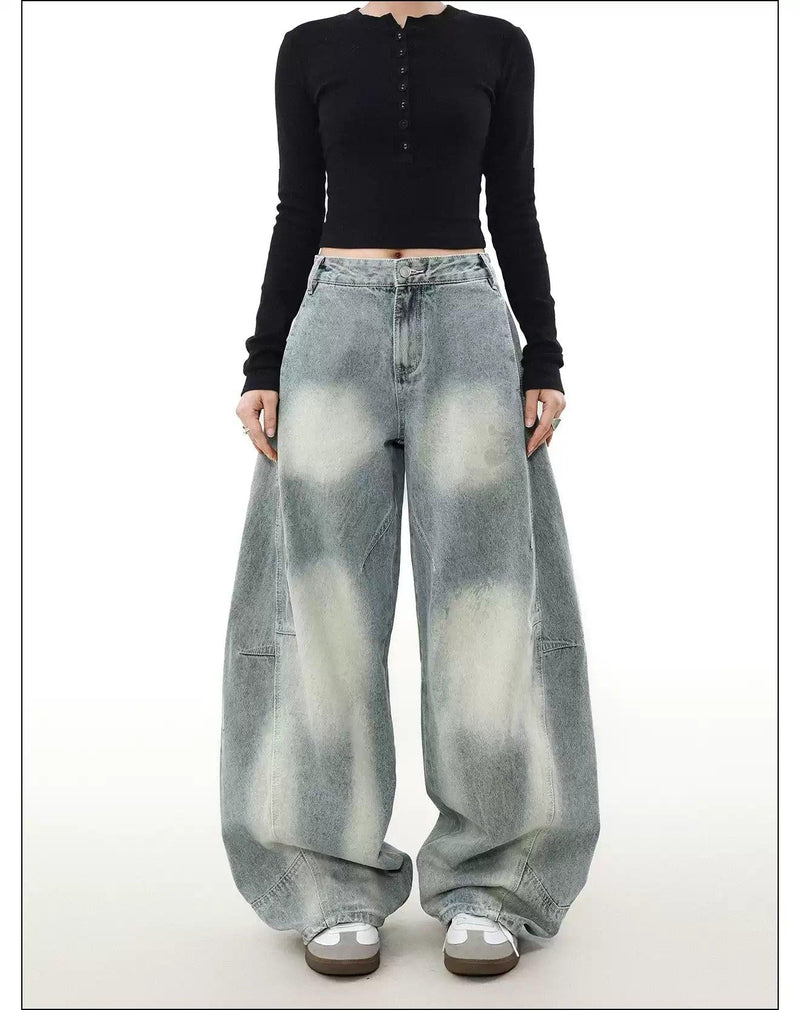 Loose Fade Spots Jeans