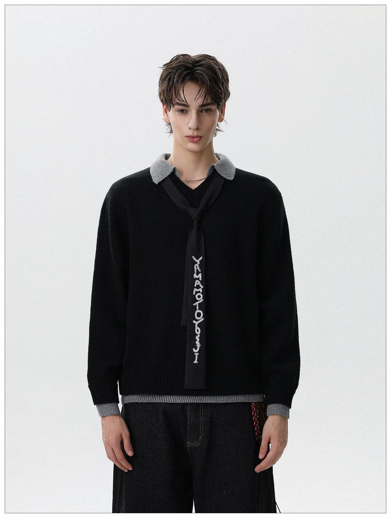 Layered Contrast Sweater