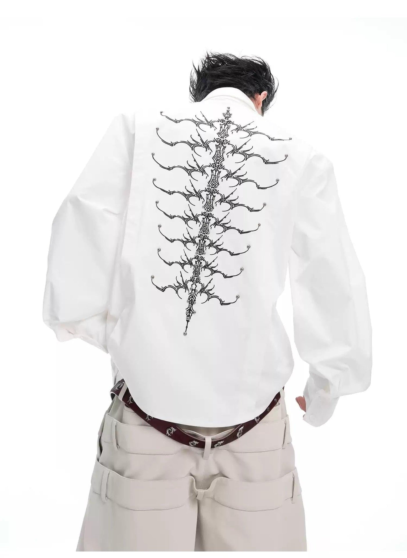 Printed Skeleton Parts Shirt