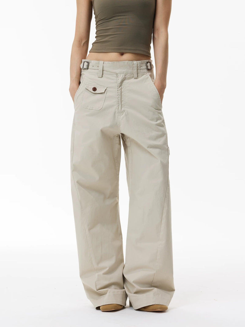 Belted Detail Cargo Pants