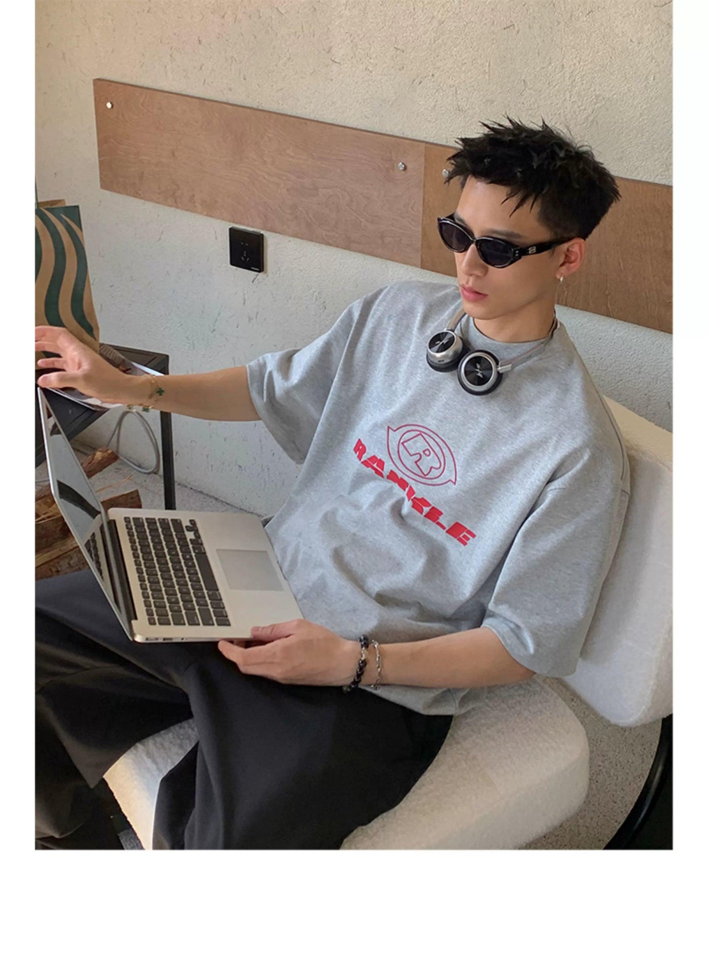 Contrast Print T-Shirt