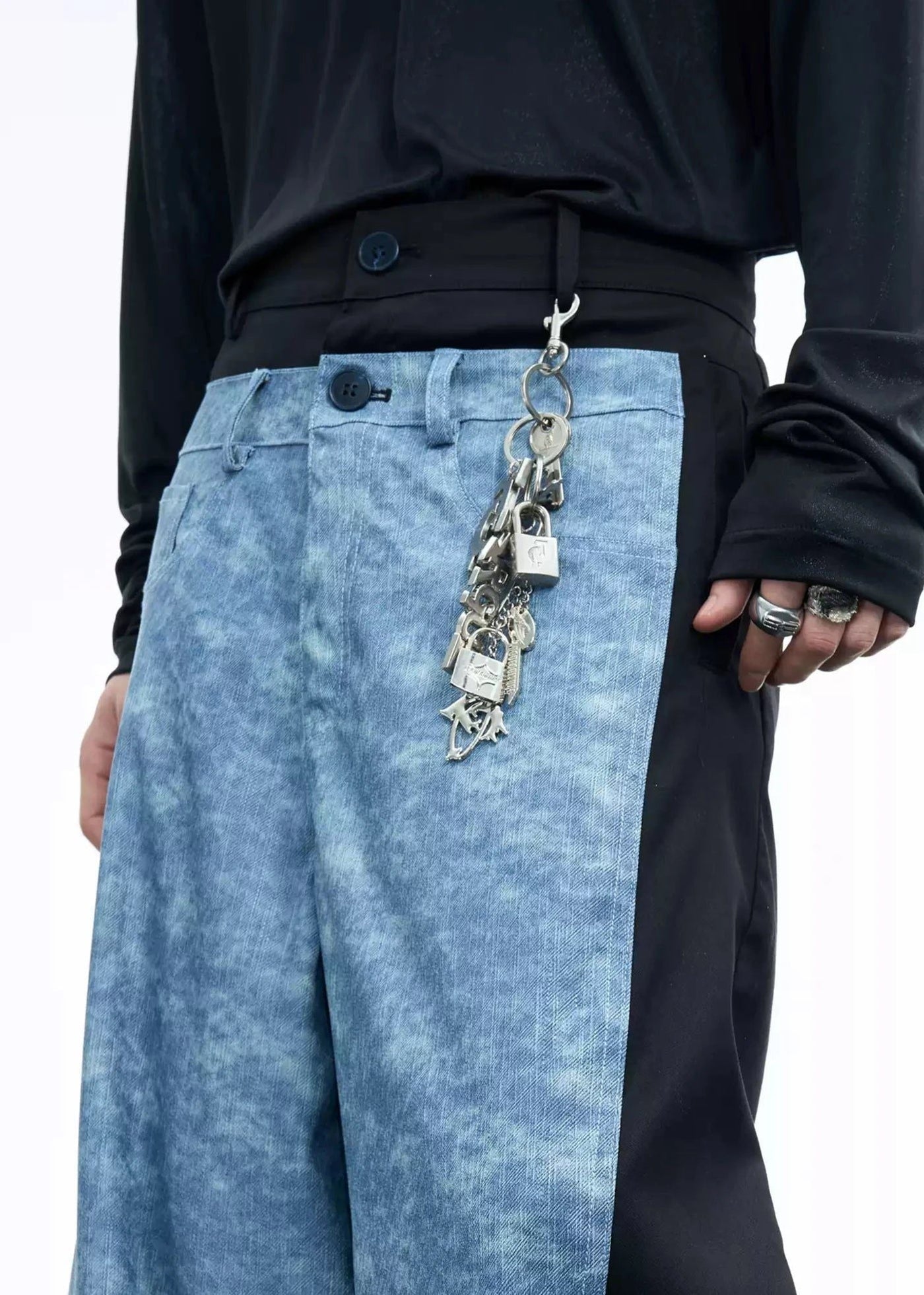 Metal Keys Detail Pants Chain