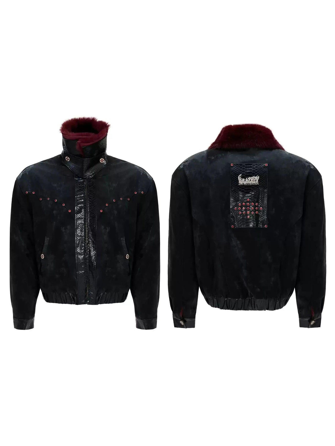 Reversible Faux Fur PU Leather Jacket