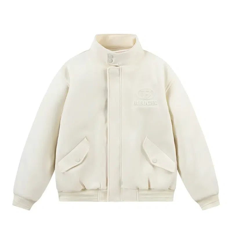 Woolen Clean Solid Color Jacket