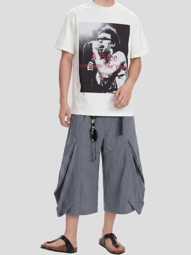 Drapey Wide Leg Cargo Shorts