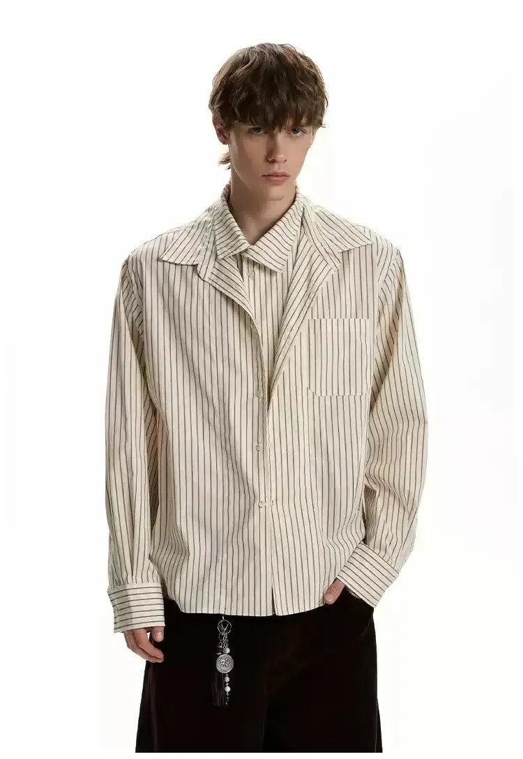 Layered Striped L/S Shirt