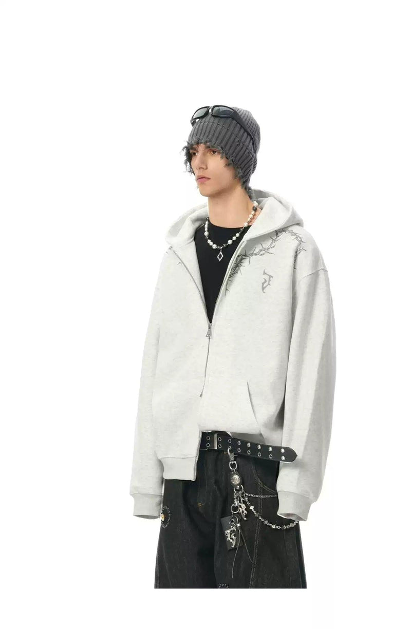 Thorn Graphic Print Hoodie & Drawstring Sweatpants Set