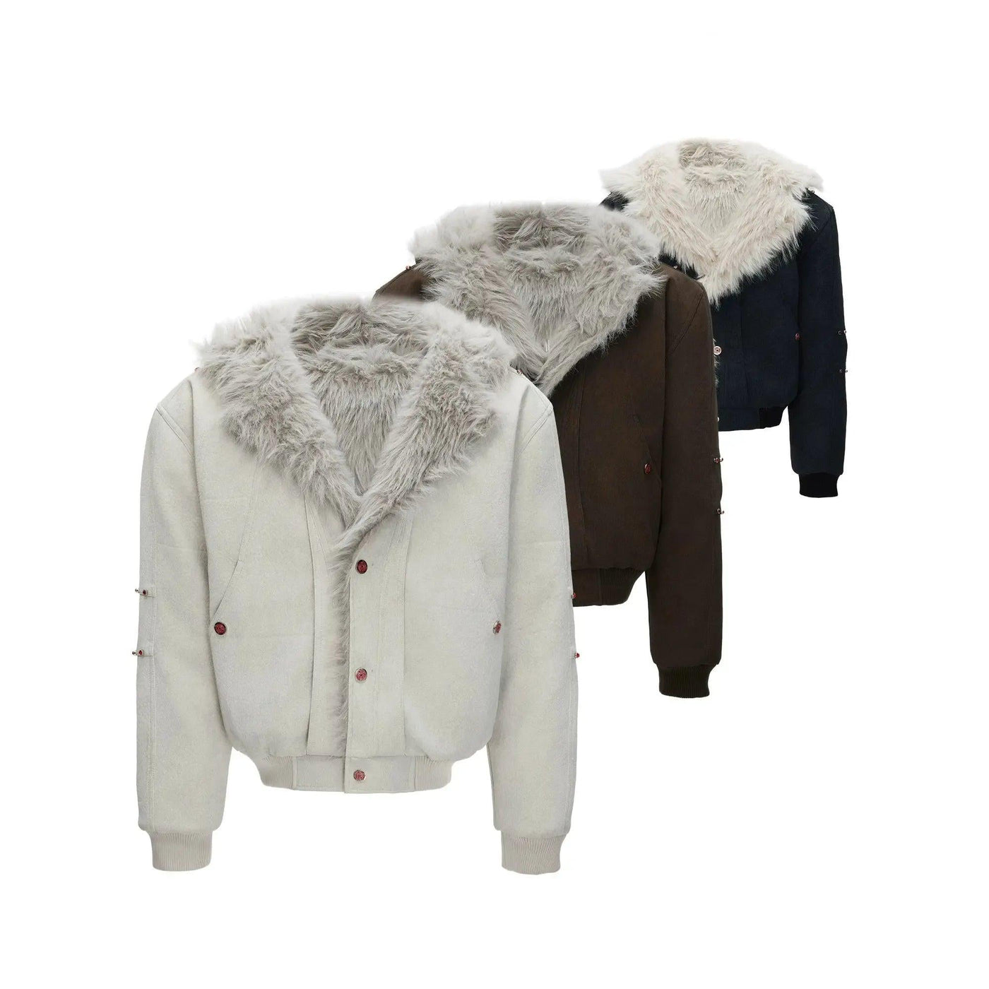 Inside Faux Fur Suede PU Leather Jacket