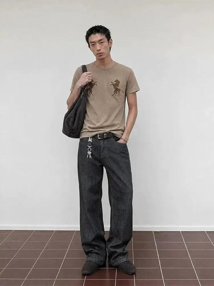 Vintage Horse Embroidery T-Shirt