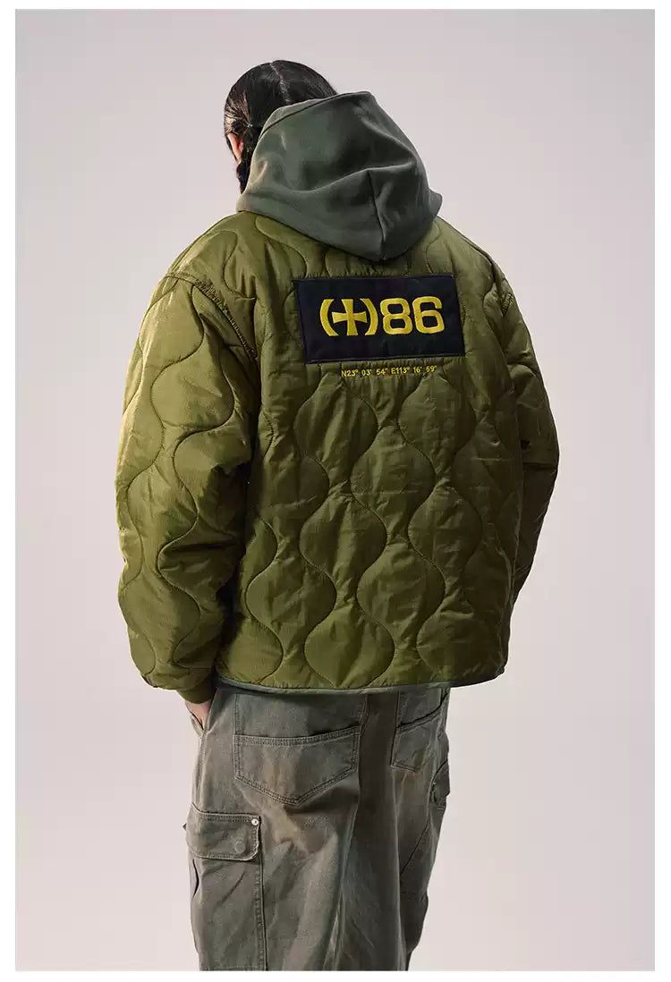 Front Pocket Quilted Puffer Jacket