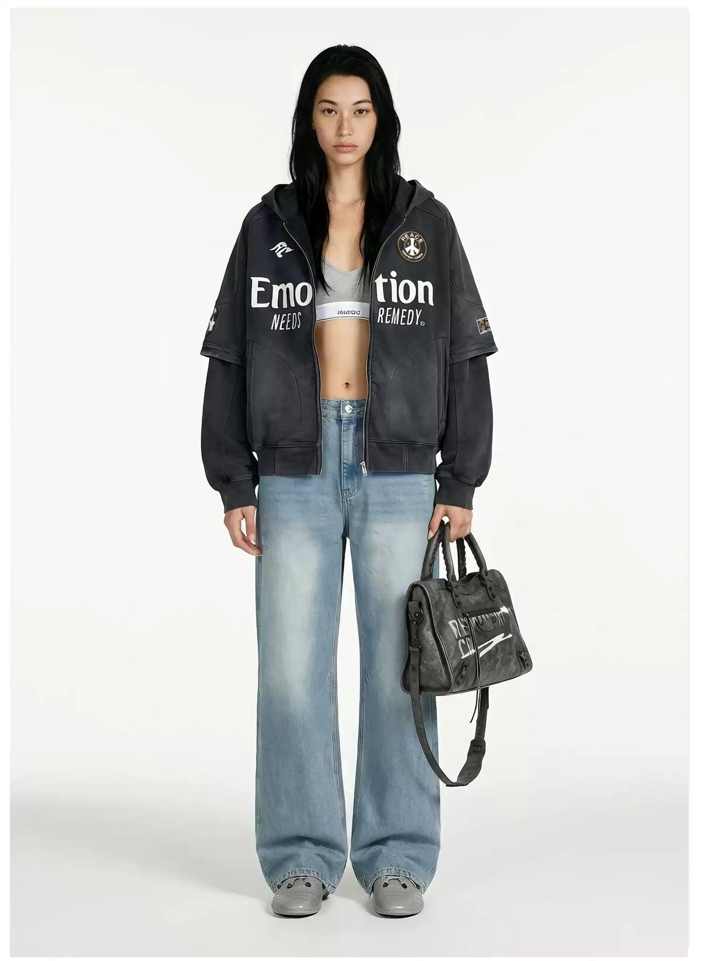Fade Highlight Straight Leg Jeans