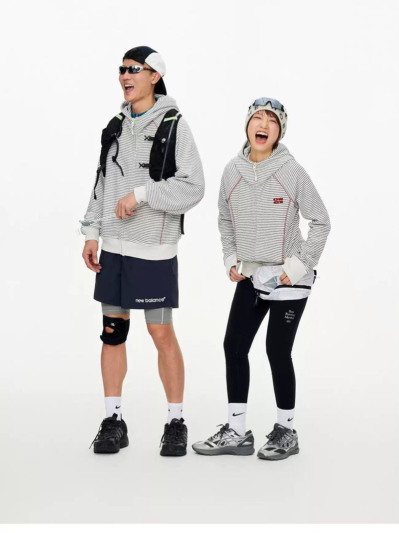 Structured Coverstitched Zip-Up Hoodie