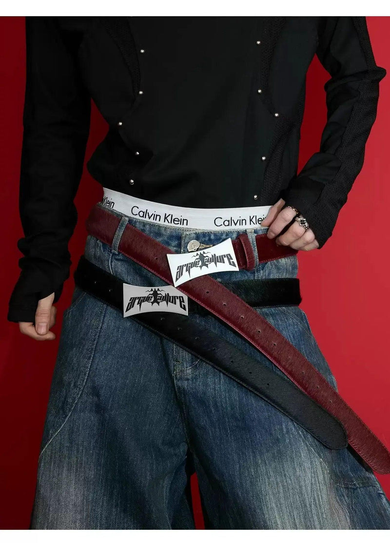 Metallic Logo Belt